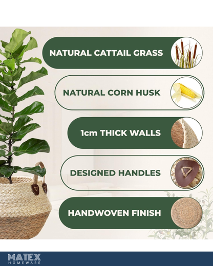 Woven Plant Basket Pot or Multi-Use (Large)