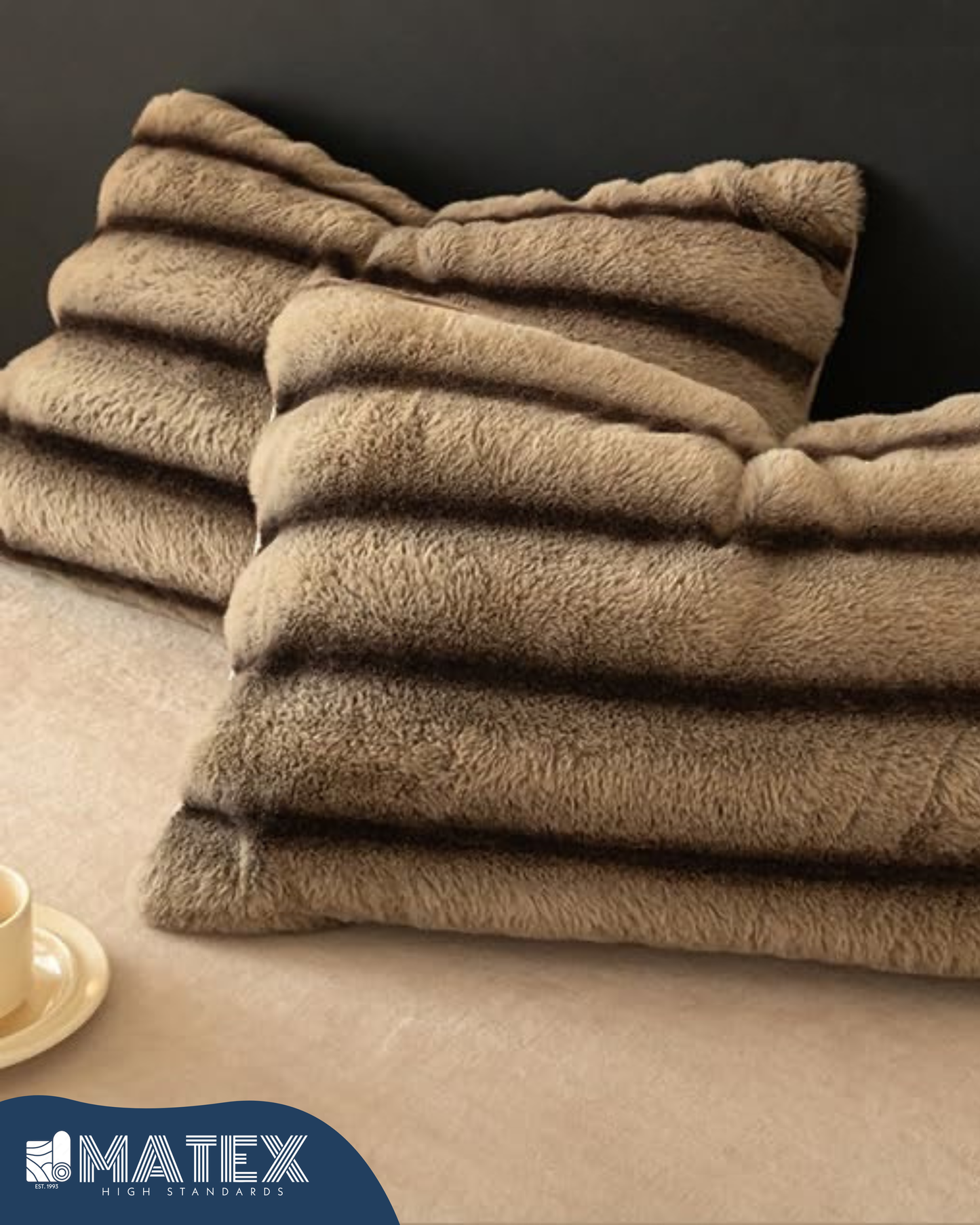 King Size CatLook Chinchilla Faux Fur Sherpa Comforter set (3 pcs)