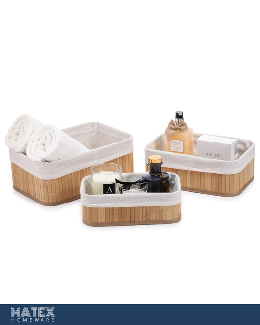 3pcs Bamboo Storage Set