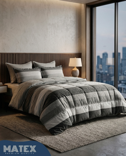 Neat Grey UltraSoft Comforter Set