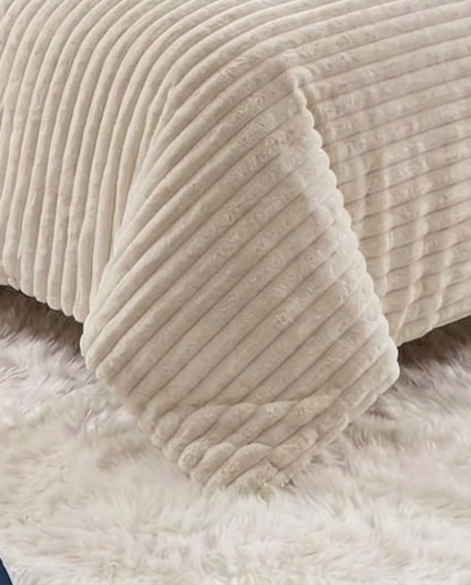 Off White PlushWave Duvet Cover Set