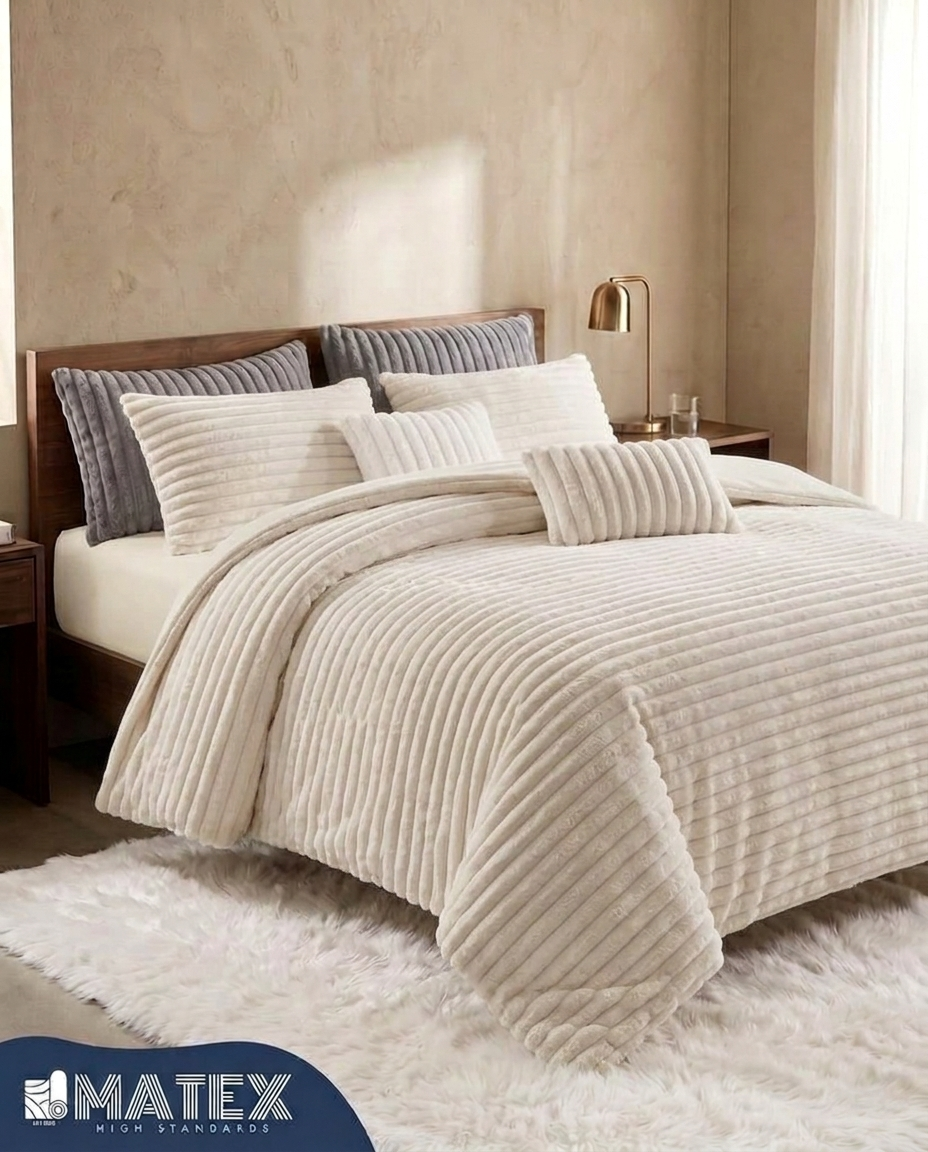 Off White PlushWave Duvet Cover Set