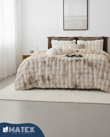 King Size Greige Husky Thick CuddleCloud Comforter Set (3pcs)