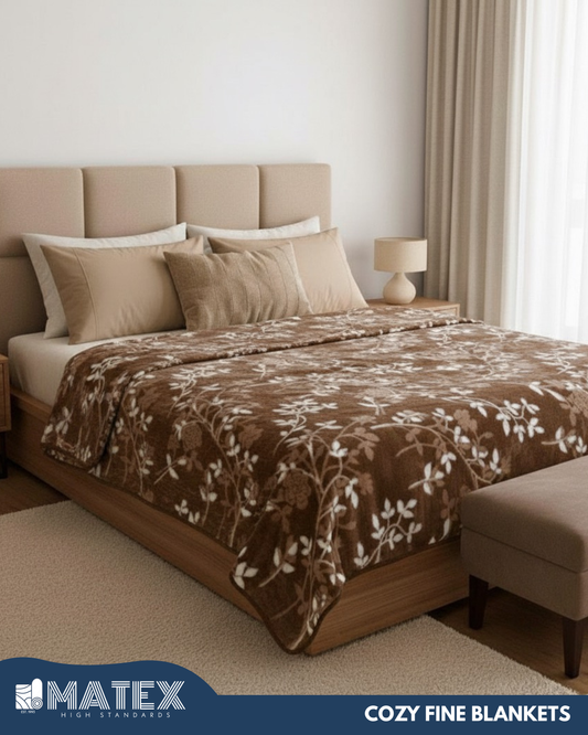 Blanket BrownFlower Luxe Blanket