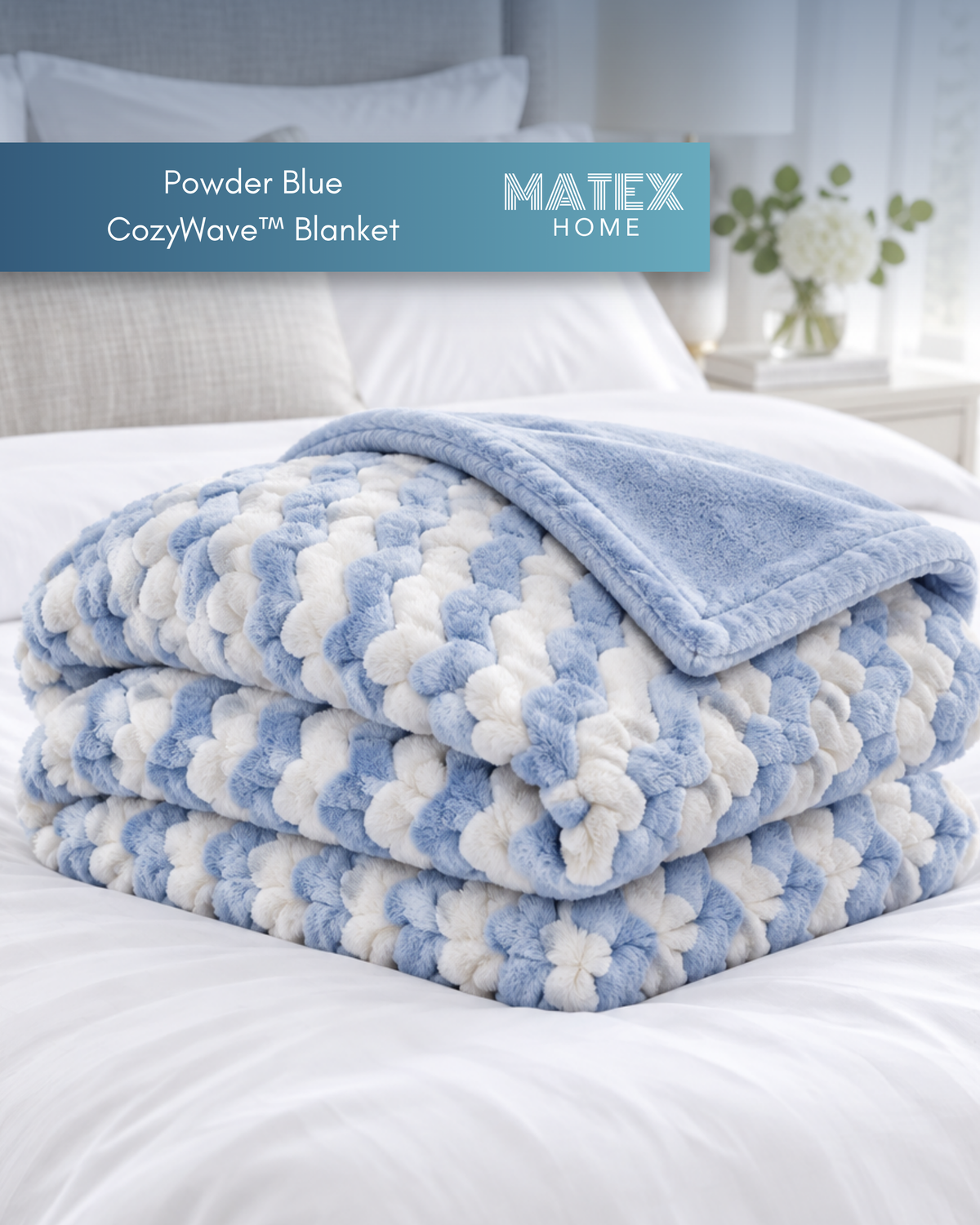 Powder Blue CozyWave™ Blanket