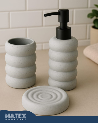 Bubble Modern Bathroom Accessory Kit (3pcs)