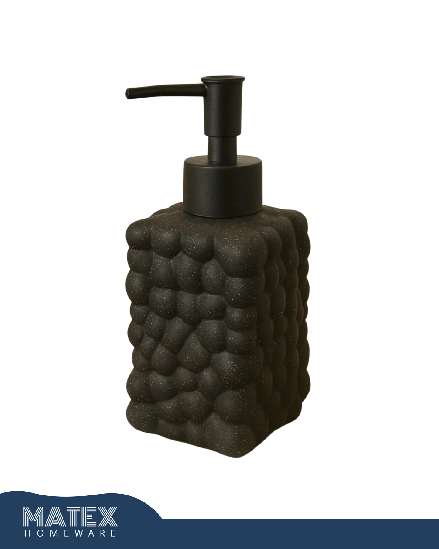 Round Bubble Soap Dispenser – Black Sand