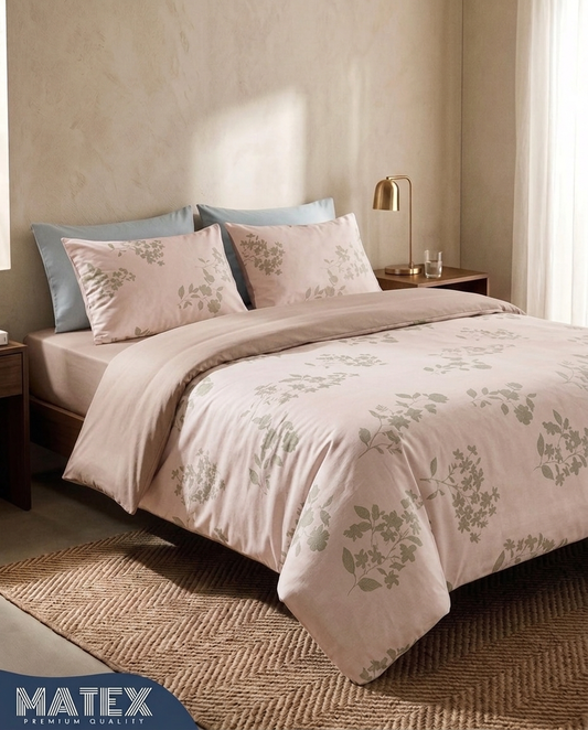 Double Size Blush Meadow Bed Set (4pcs)