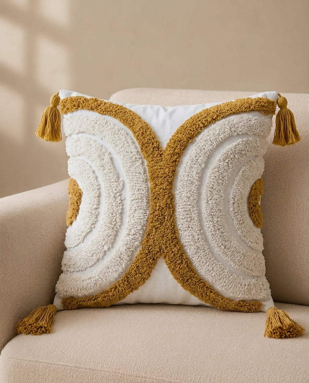 Golden Arc Decorative Cushion 45x45cm