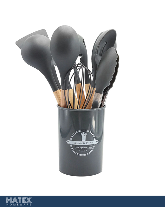 11PCS Non-Stick Silicone Kitchenware Cooking Tool Set