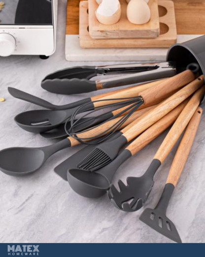 11PCS Non-Stick Silicone Kitchenware Cooking Tool Set