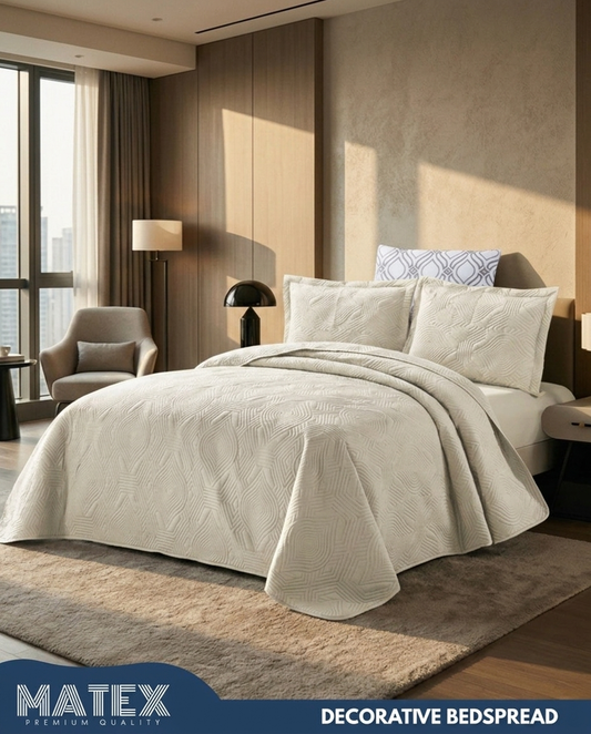 King size Off-White Elegant Bedspread (6pcs)