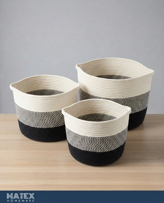 Monochrome Weave Storage Basket