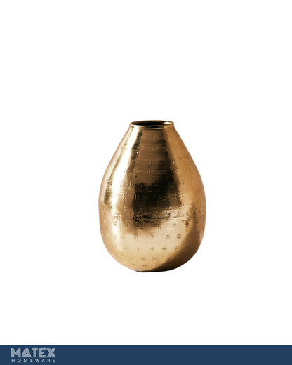 Gold Luxe Aluminium Vase - 15 cm