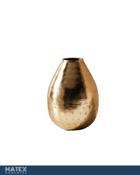 Gold Luxe Aluminium Vase - 15 cm