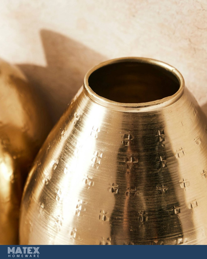 Gold Luxe Aluminium Vase - 15 cm