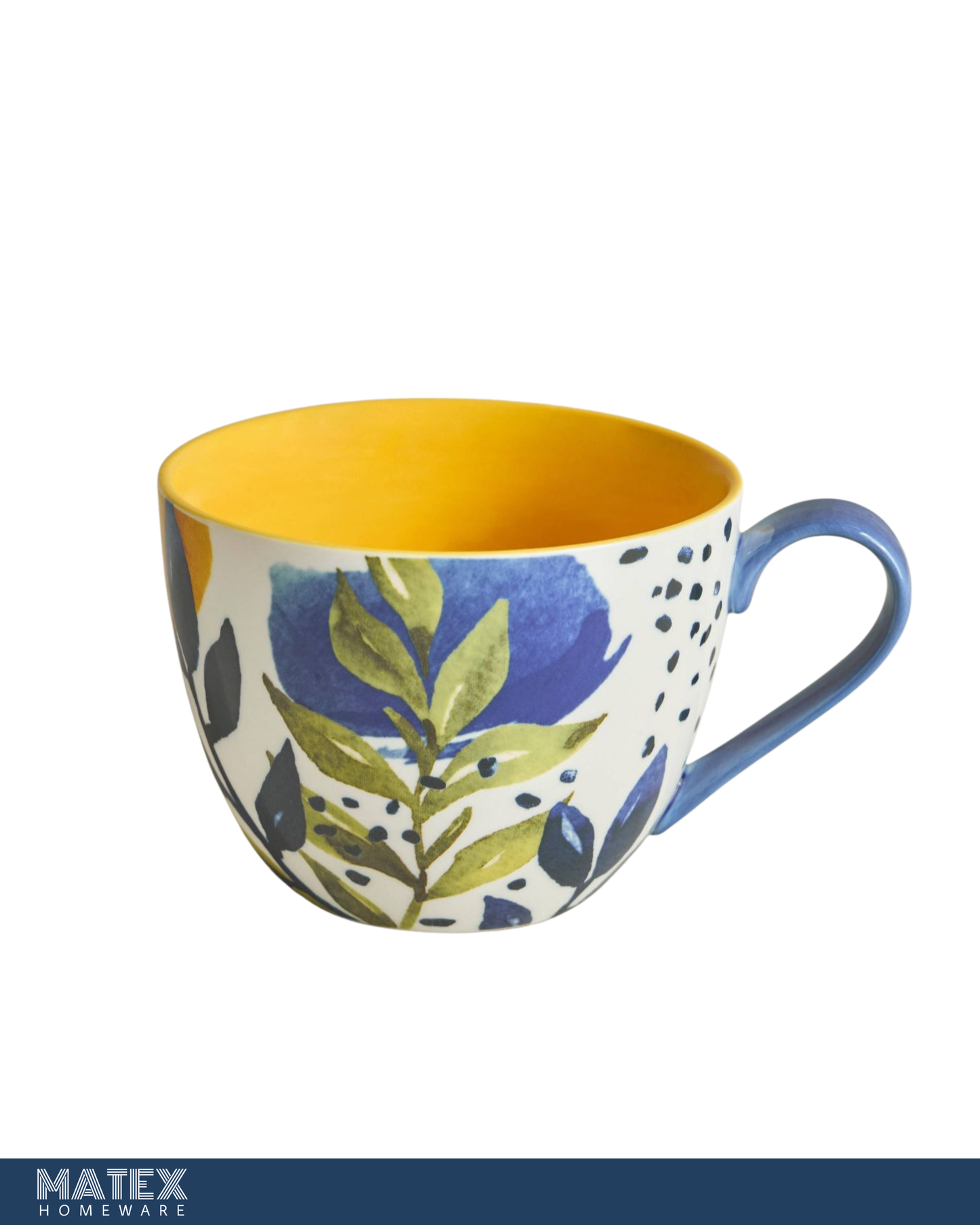 Floral Yellow Ceramic mug 420ml