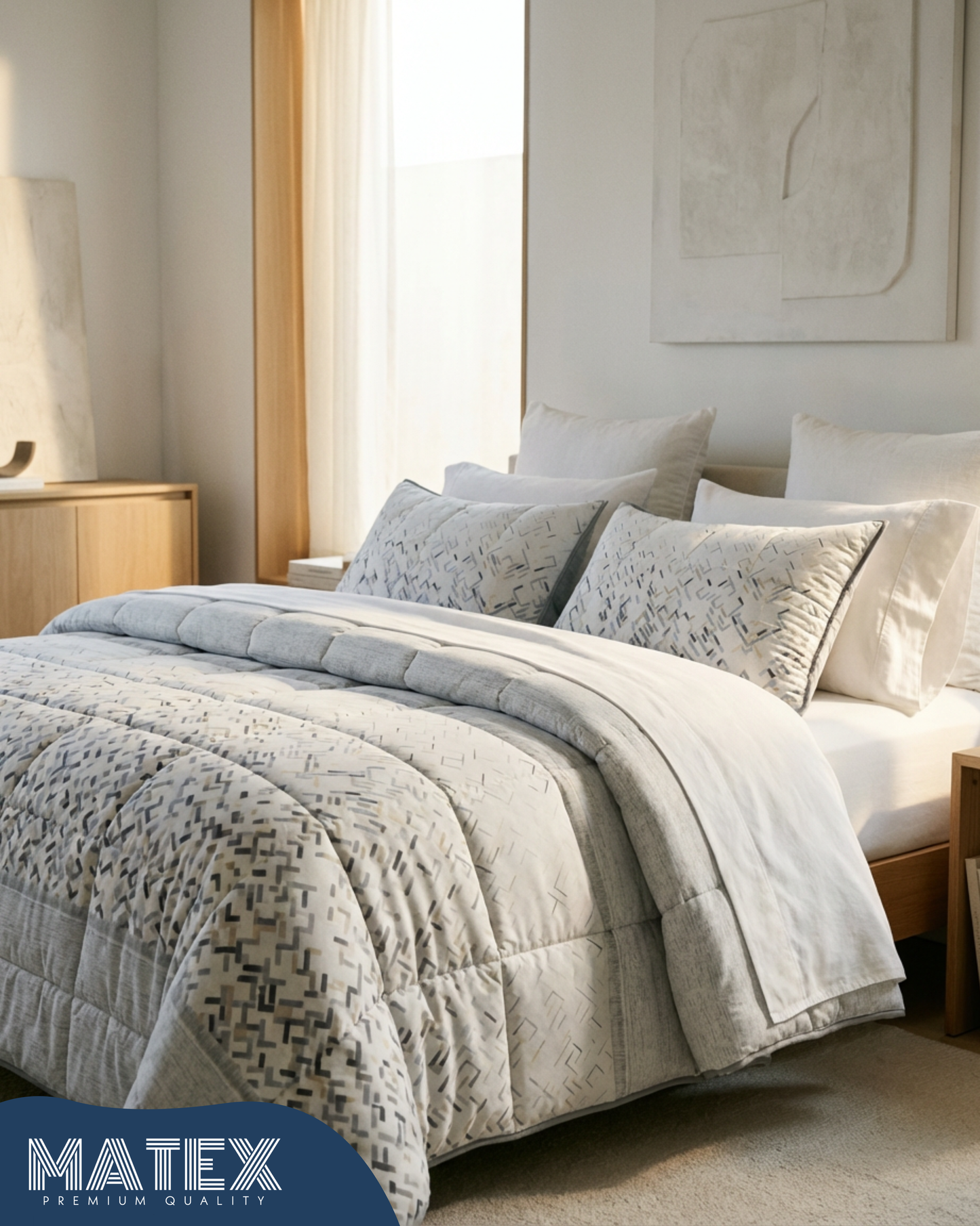 Single size Urban Mist Cotton Coverlet Set