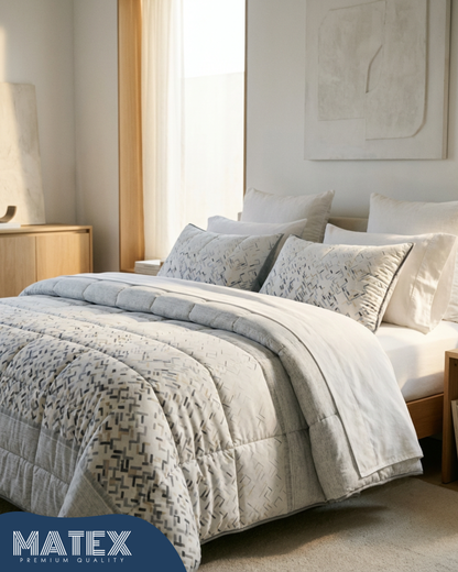 Single size Urban Mist Cotton Coverlet Set