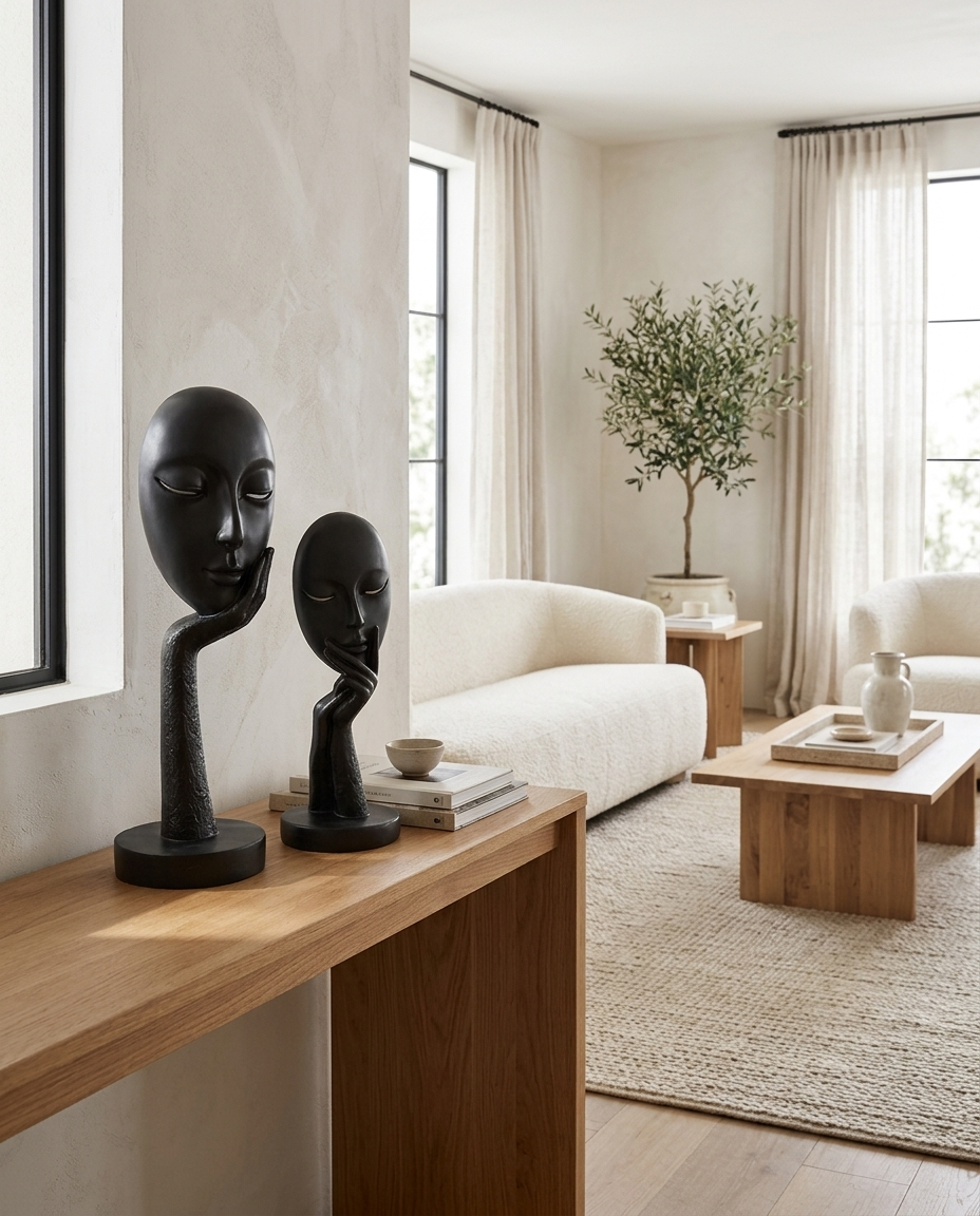 Eclipse Muse Sculpture Set in a living room
