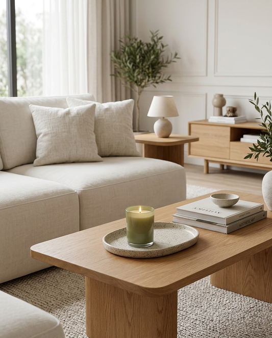 Canned Essential Oil Candle Scented in a living room